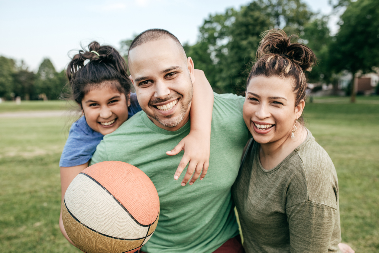 latino family outside