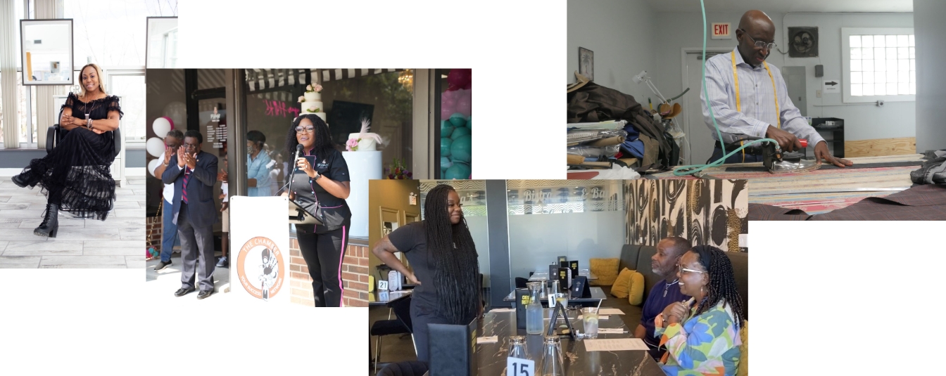 collage of images of Black business owners Self-Help has worked with