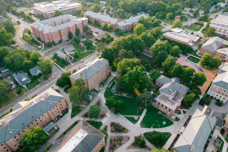 aerial view of North Carolina Central University