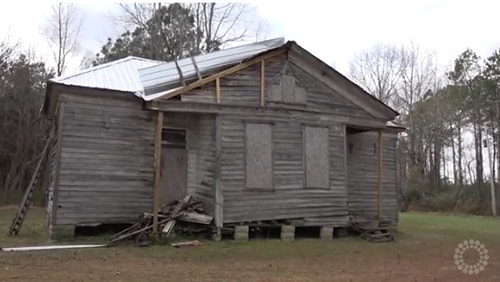 Rosenwald schoolhouse, first home of St. Luke Credit Union  beginning in 1944.